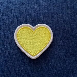 Stoney Clover Lane lemon rolled embroidery heart patch